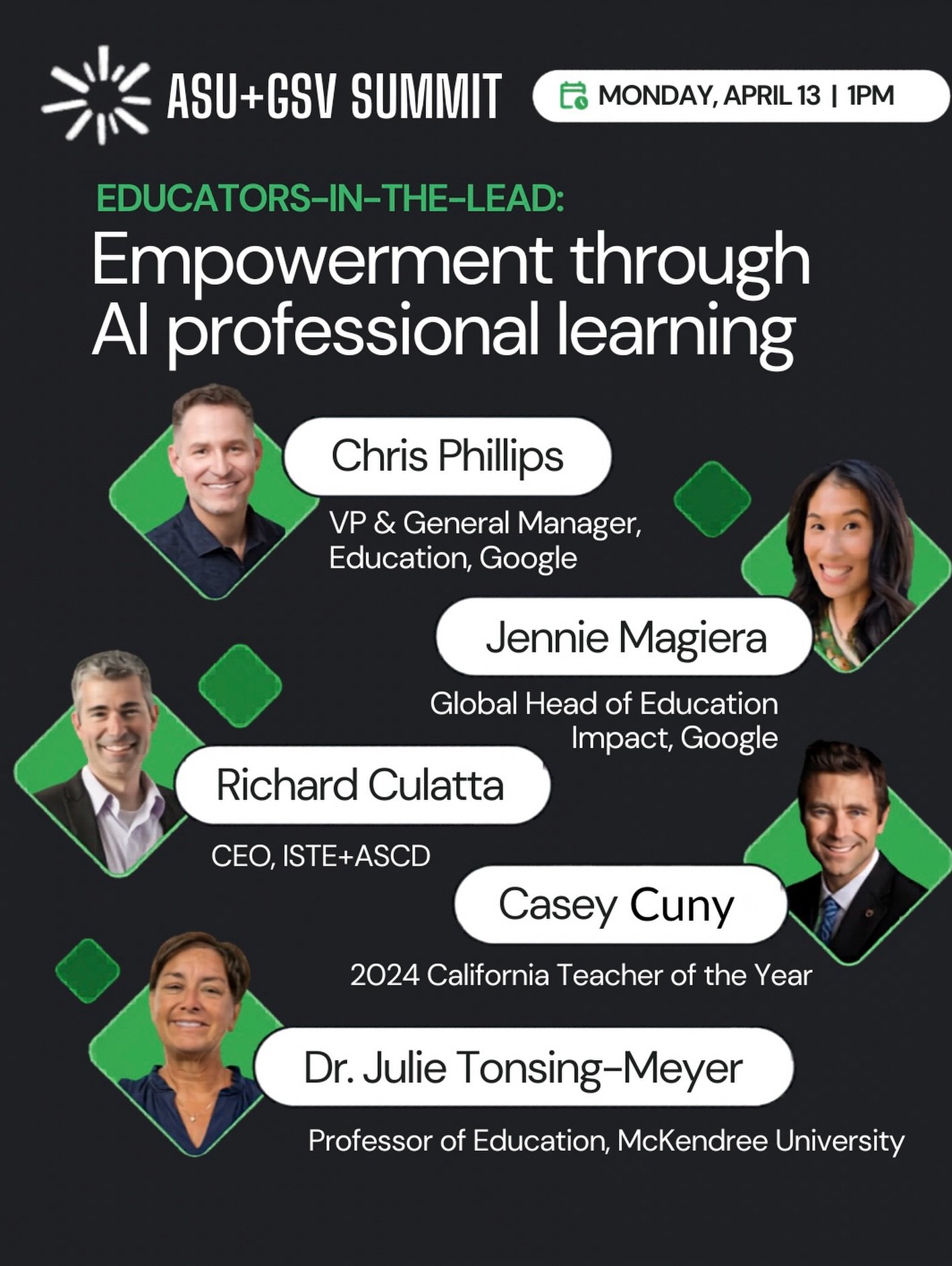 You do not want to miss this panel! I am so honored to be a part of this incredible group of thinkers and leaders in the Education space. Join us in Harbor G (Level 2) on Monday at 1:00 pm at the ASU+GSV Summit for a perspective-shifting conversation