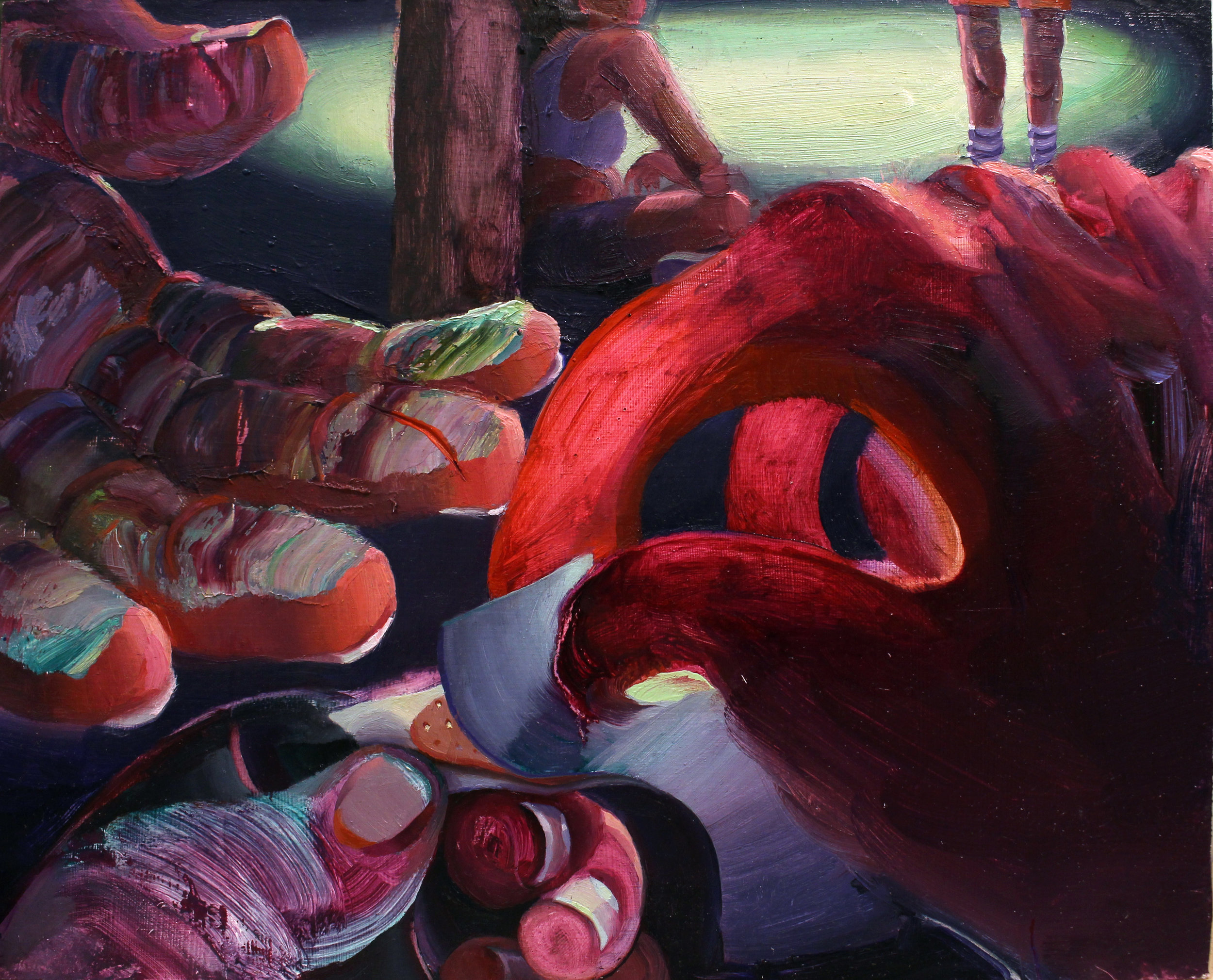   Papercut , 2018, oil on panel, 8 x 10 in  