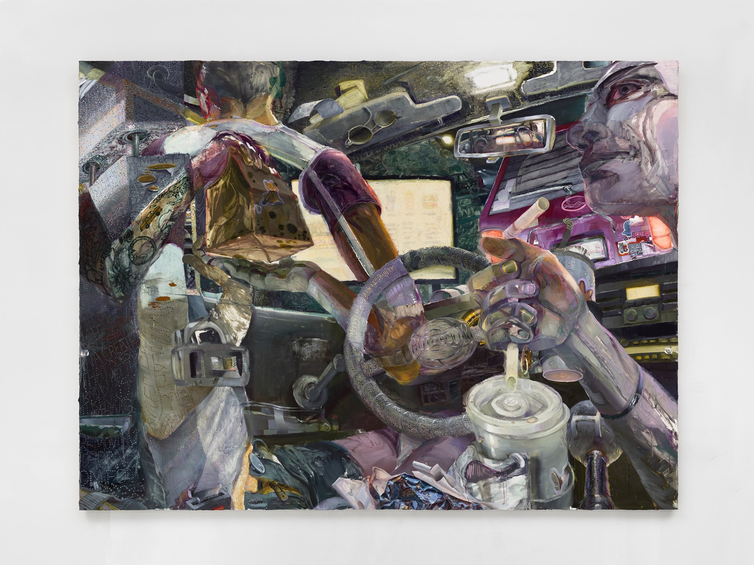 Drive-thru , 2023 oil on canvas, 72 x 96 in