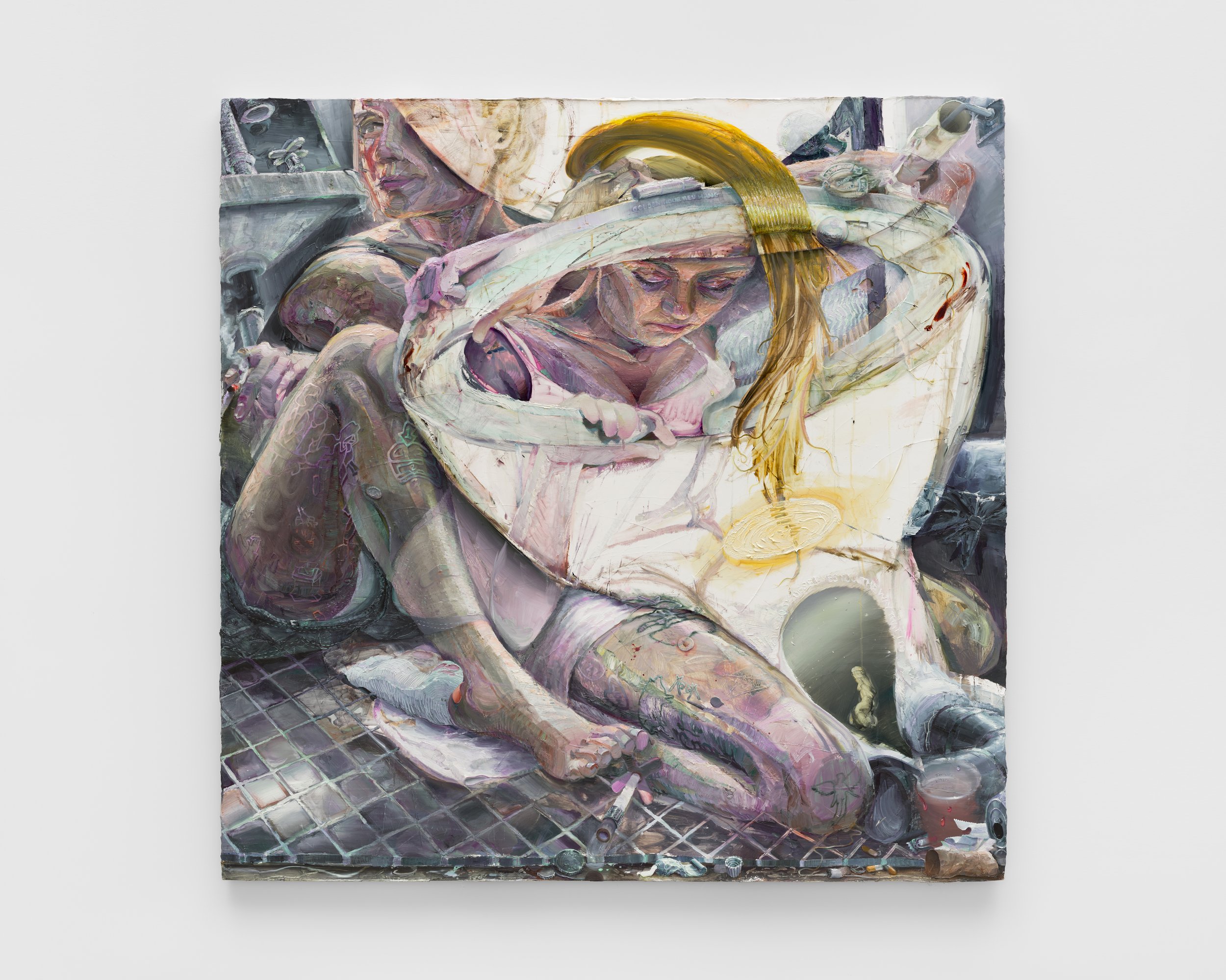 Nobody deserves you the way that I do , 2024, oil on canvas, 60 x 60 in