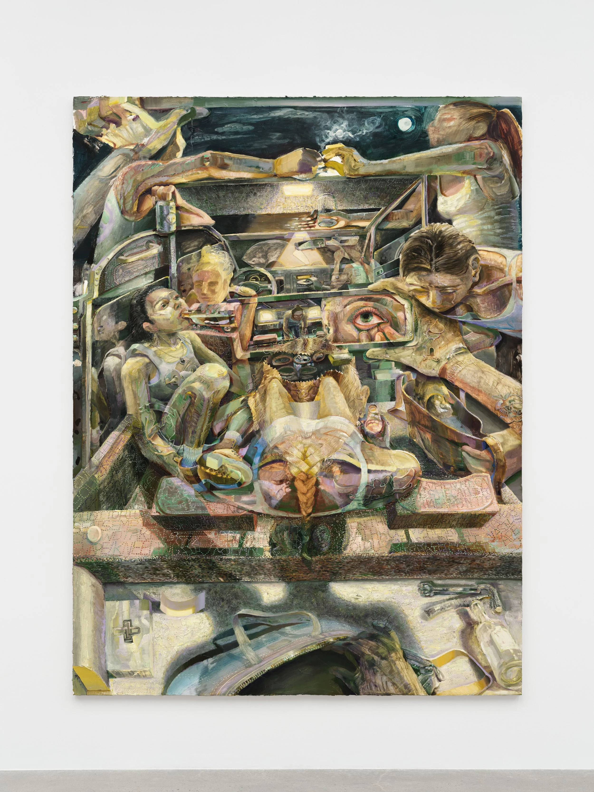   Labyrinth , 2025, oil on canvas, 96 × 72 in 