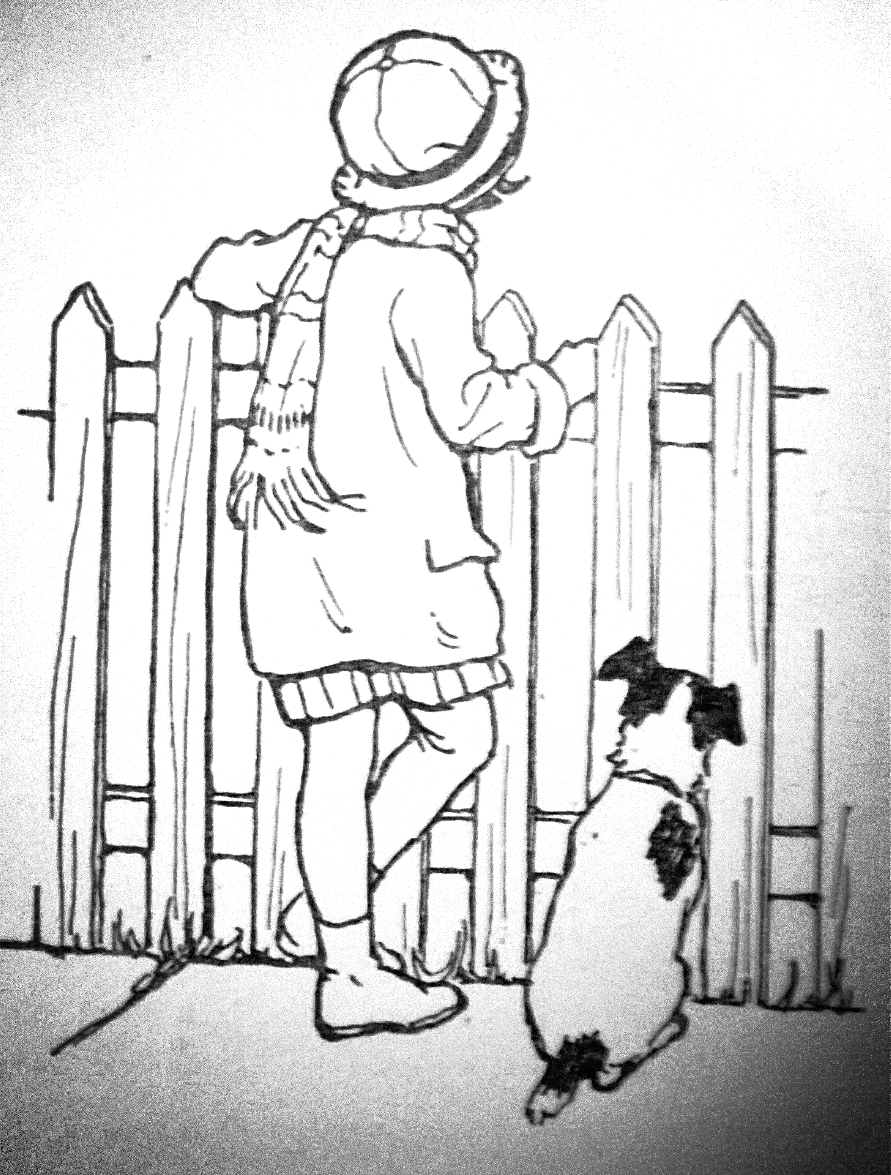 child with a dog