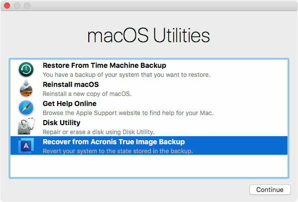 Acronis Rescue Options 1