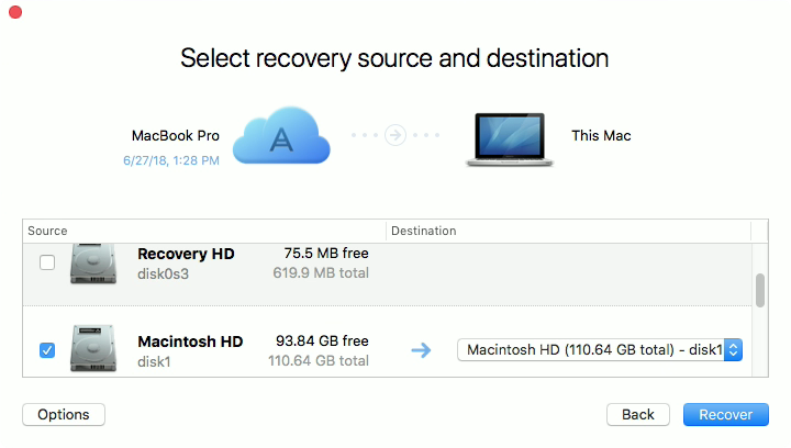 Acronis Rescue Options