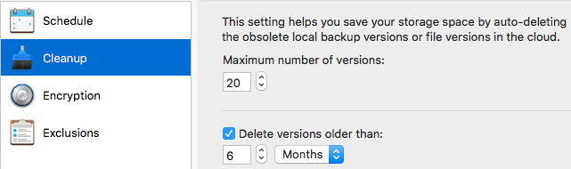 Acronis True Image Data Retention Options