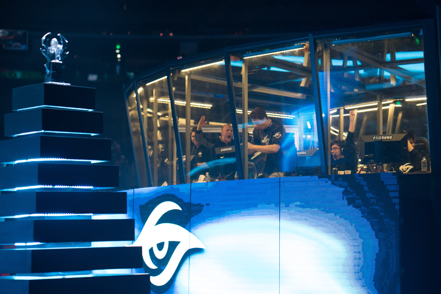 Team Secret winning the finals against Team Liquid ( Tim Franco for ESPN )