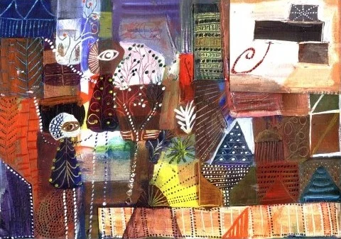 Light of Various Senses #3 - acrylic, watercolour, ink, crayon, Daniel Crockett