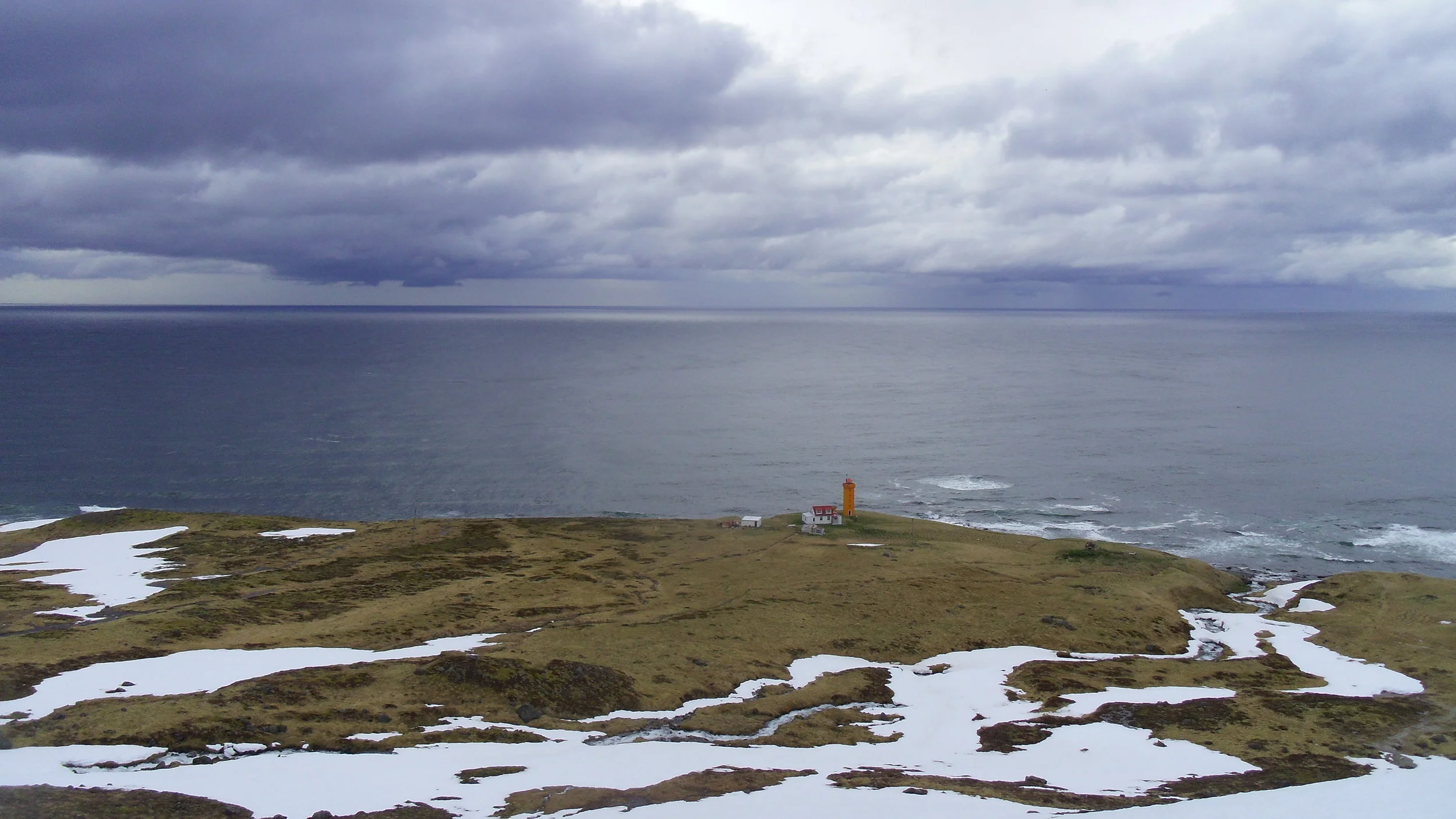 M oody skies in spring, Keflavik lighthouse from a recce on a part of the North Section