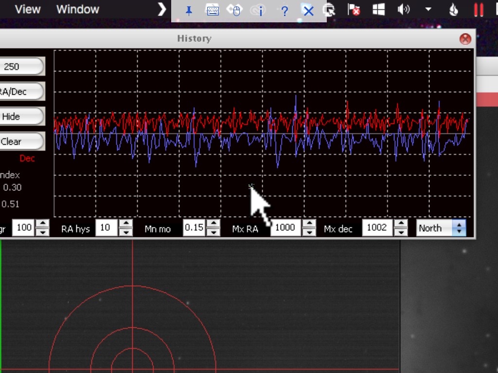 Star tracking looking pretty good for a turbulent night.