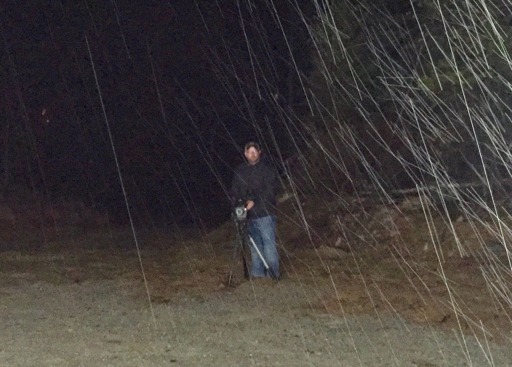 Had a bit of rain Friday night. The filming must go on! We finished this segment around midnight.