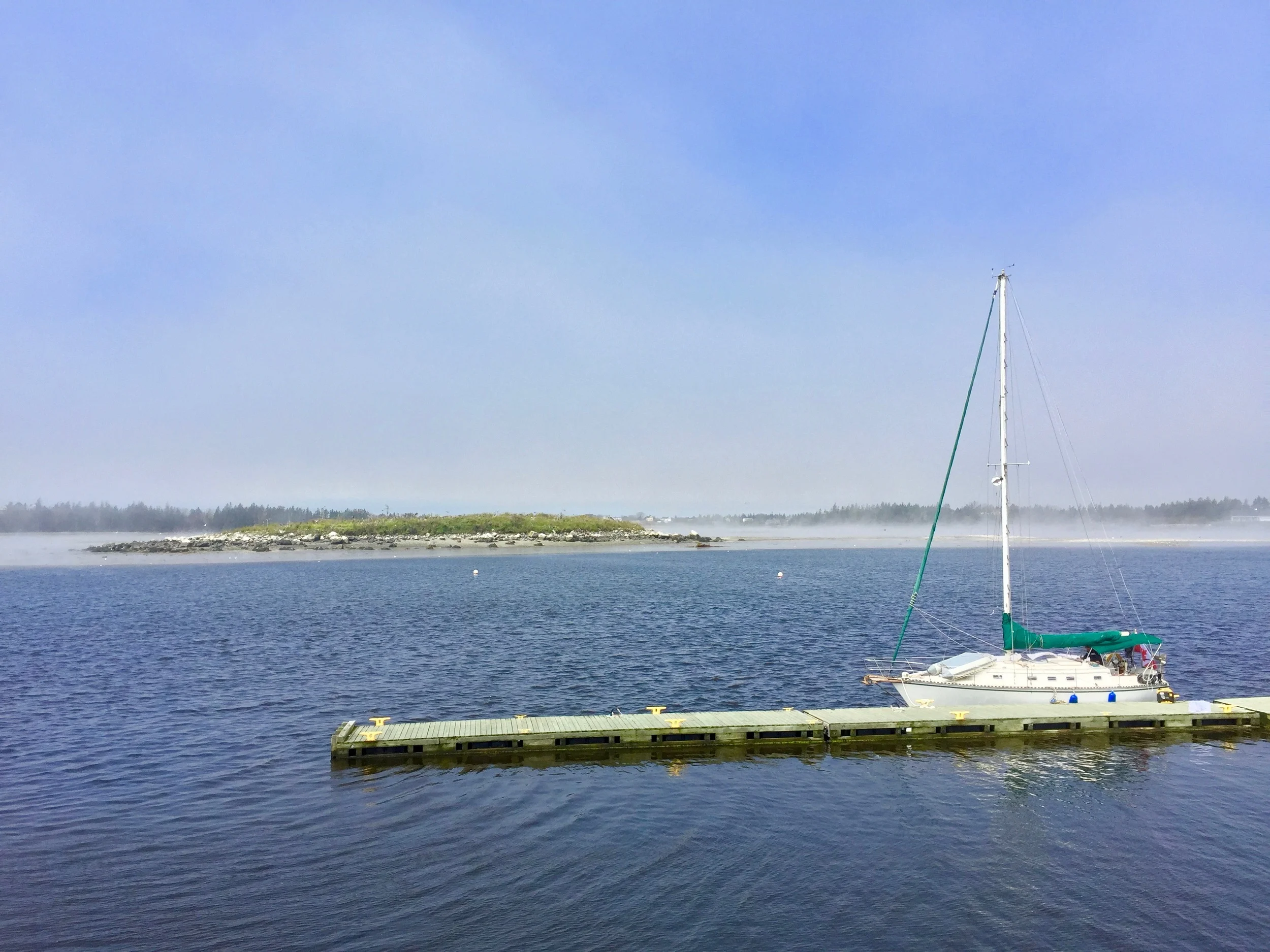 One more quick stop for some scenes from the Yarmouth Harbour, mist and fog on the water.