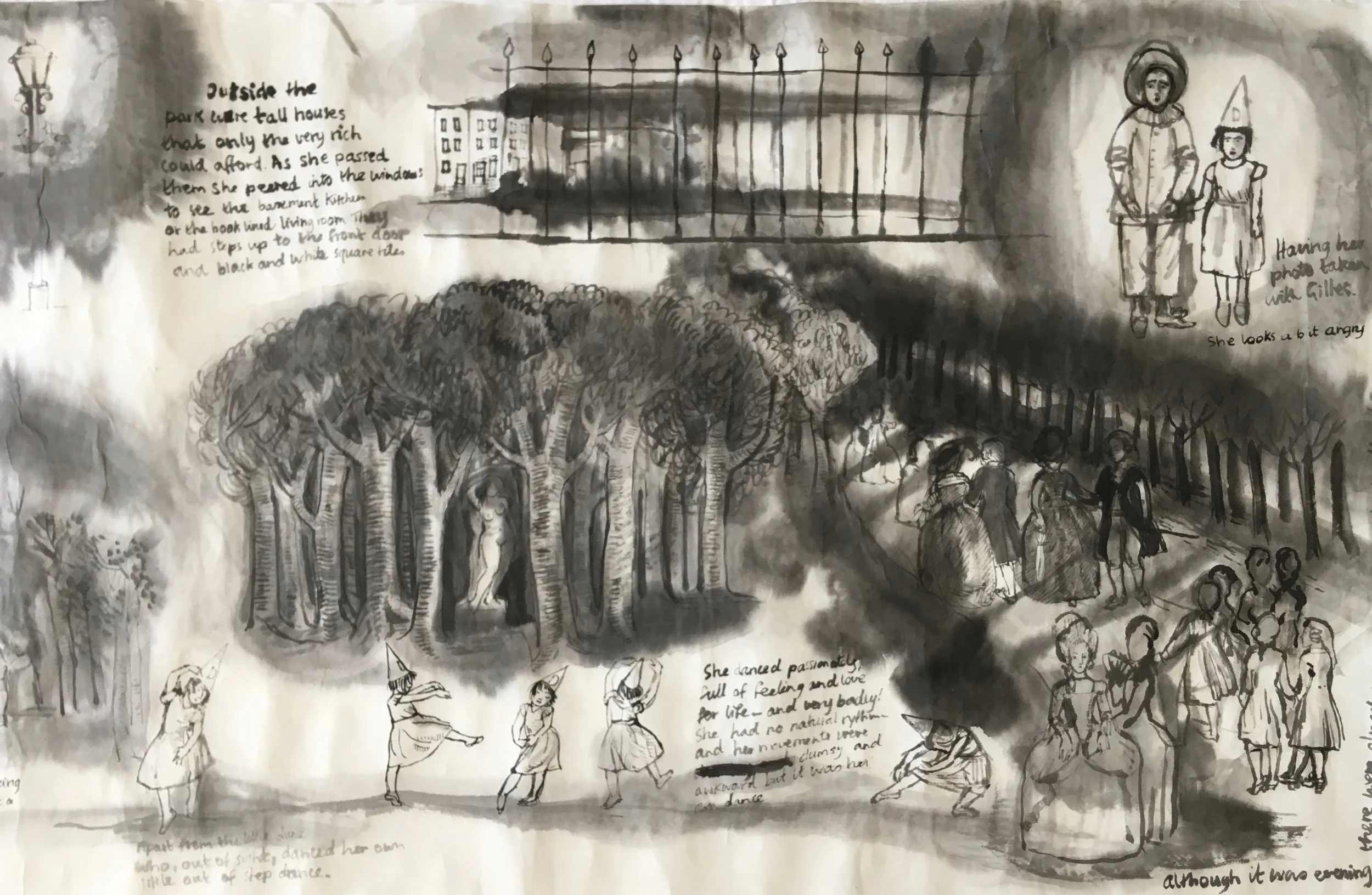 The Dunce's Process map (detail)
ink on Chinese paper