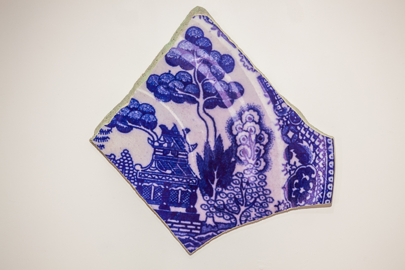  Shard &nbsp;Oriental Blue Willow pattern, 2009 photo, mixed media,&nbsp;67 x 70 x 3 cm,&nbsp; 2009 