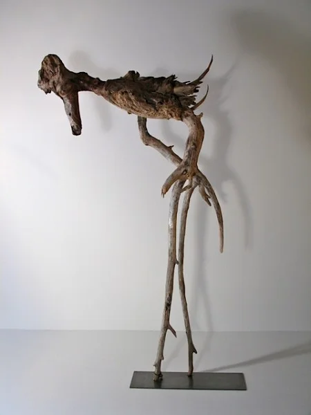 SALLY THURLOW, Old Bones, 2011 Newfoundland and Lake Ontario driftwood, 110 x 60 x 26 cm