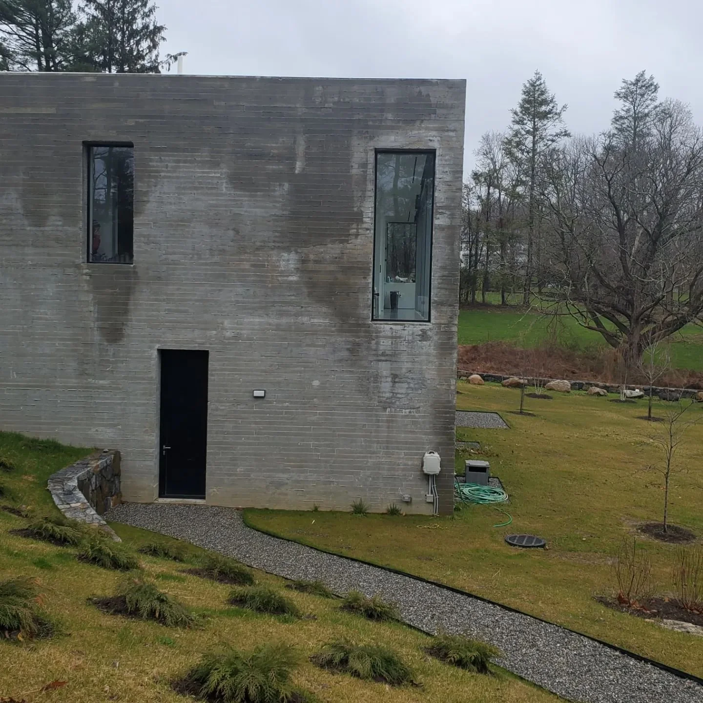 Progress at house in Tarrytown. Exterior