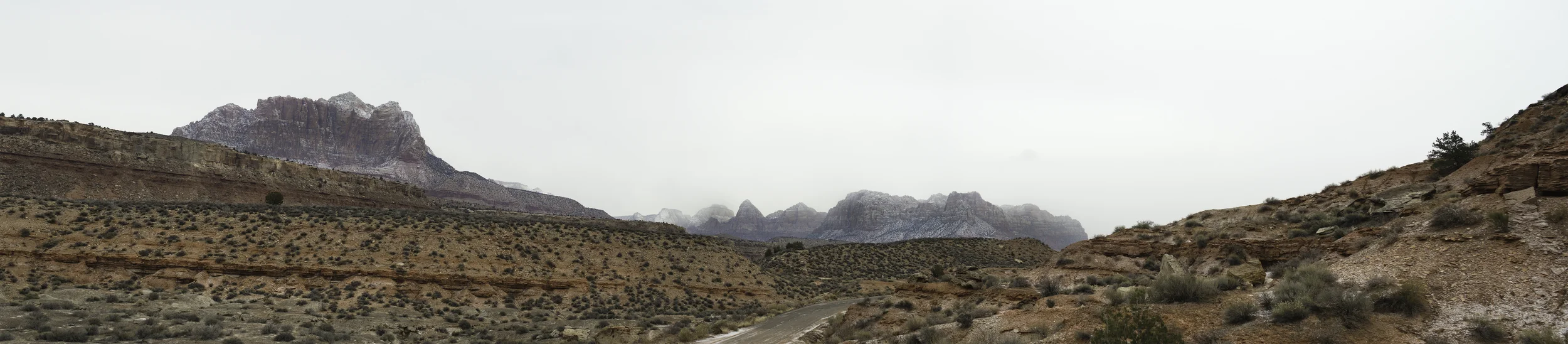 The Road from the Smithsonian Butte into Zion National Park 