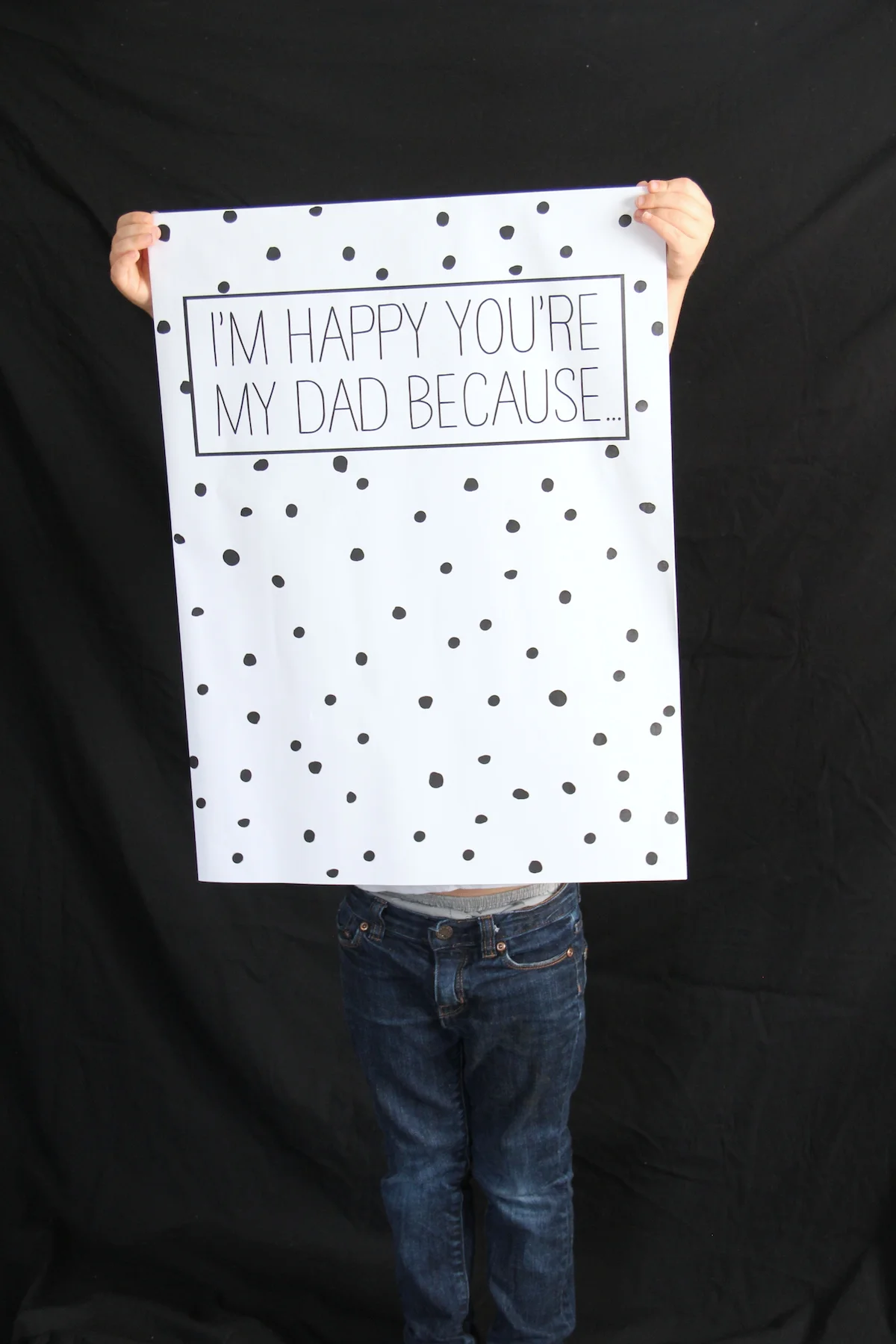Giant Father's Day card printable