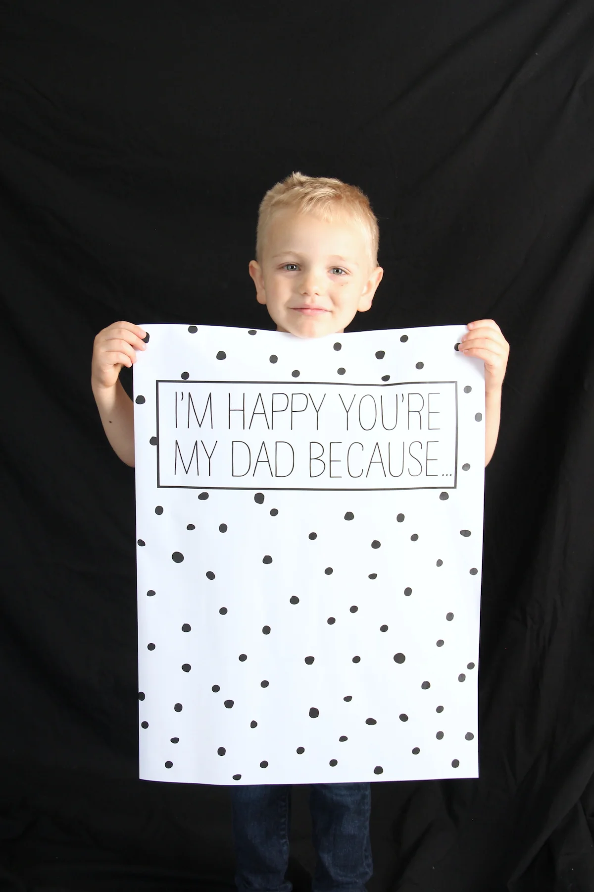 Giant Father's Day card printable