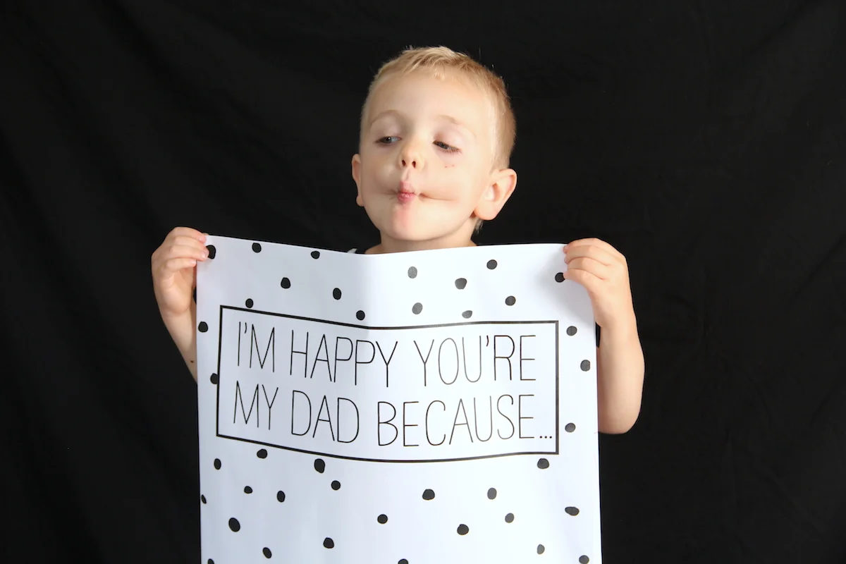Giant Father's Day card printable