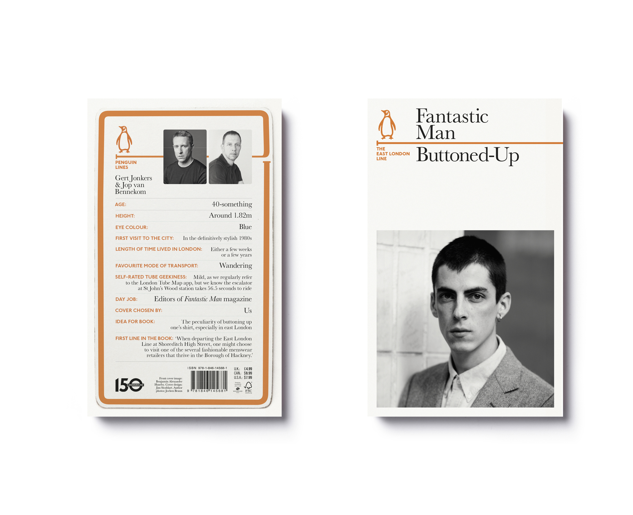 Penguin Lines — (with back cover detail) Buttoned-Up by Fantastic Man (Gert Jonkers & Jop van Bennekom) - Art Direction & Design: Jim Stoddart