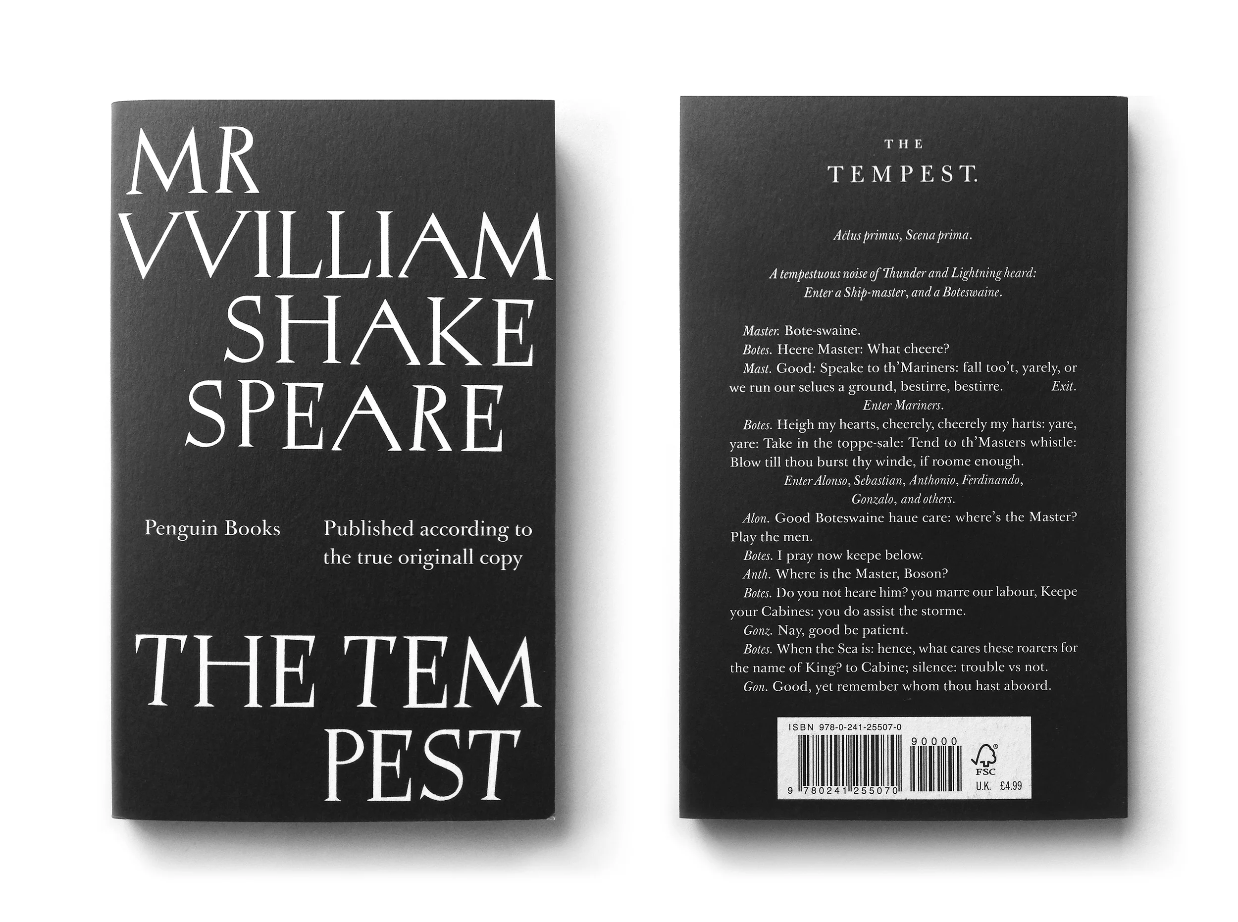 The Tempest (‘Published according to the True Originall copy) - Art Direction: Jim Stoddart Design: David Pearson