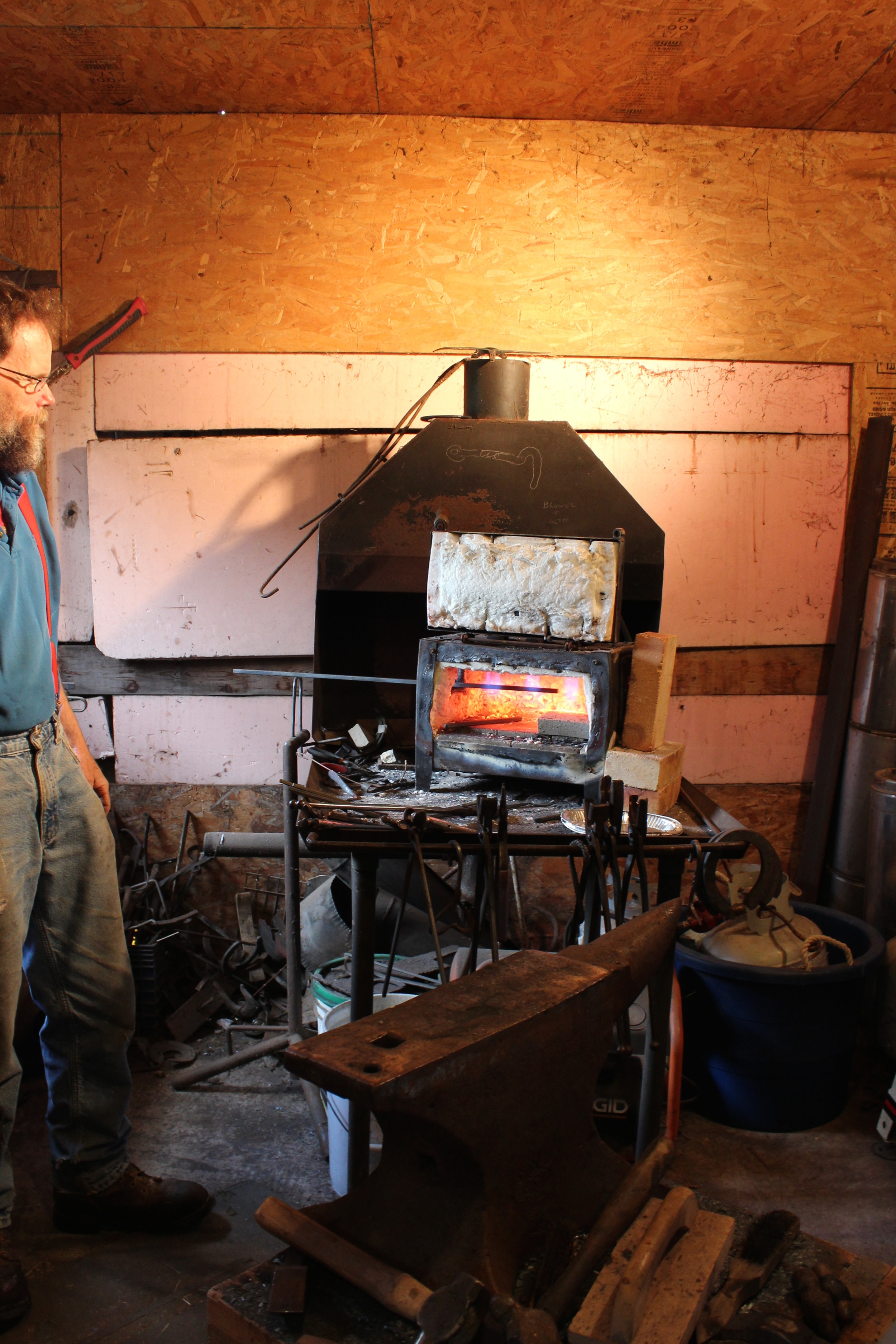 Farrier and Blacksmith Joe O'Leary and his wife Stephanie at Blue Moon Forge Vermont . How awesome is this??? Joe's studio had sinister medieval looking tools, tons of horseshoes and great trinkets that he created. I picked up a Norwegian Troll Cross to ward off Trolls! ;)