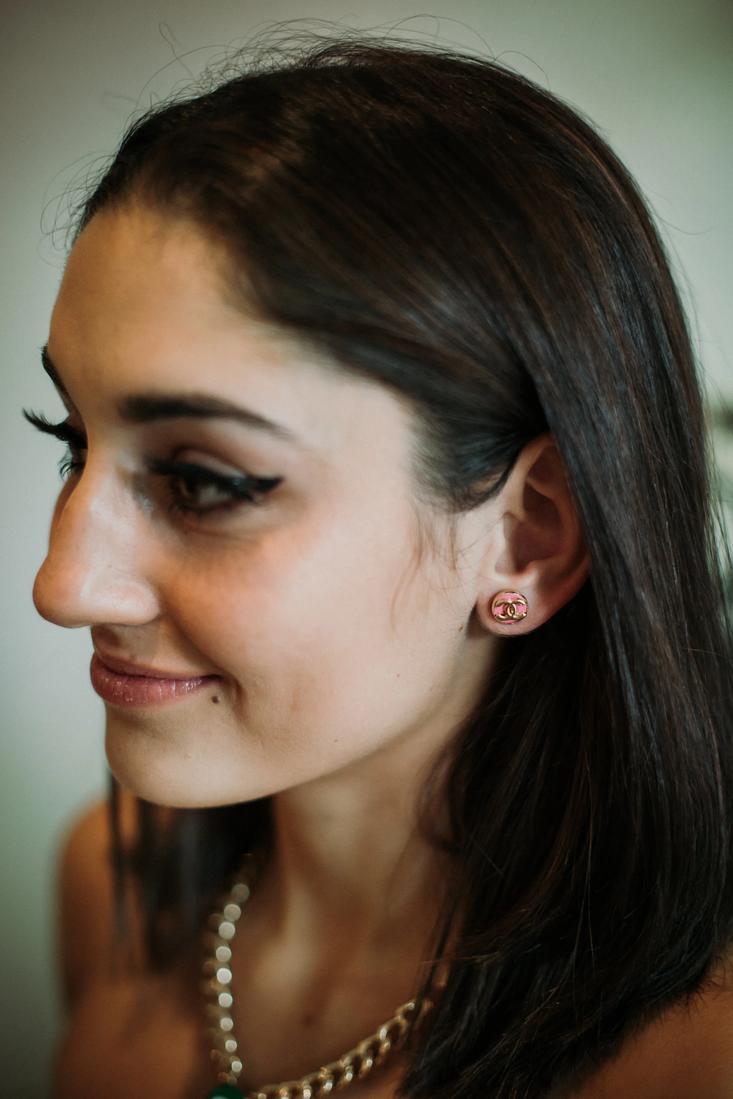 round cabochon post earrings on.jpg