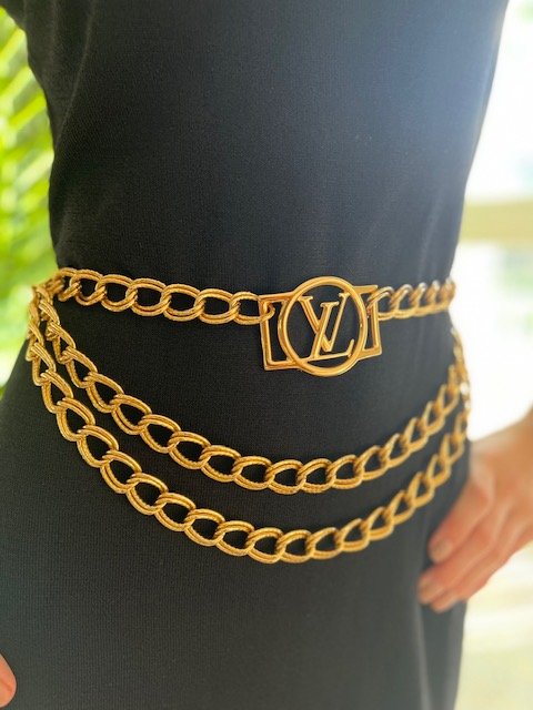 LV Gold Chain Belt — Blue Blood Metal | Vintage Rings & Necklaces