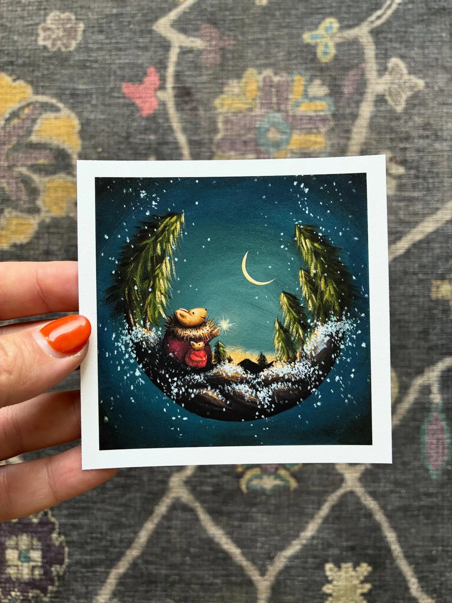Obsessed with these teeny tiny prints for @babyjessart 🐭 ❄️ 
Archival prints big and small, made right here! Believe it or not, the Holidays are hot on our tails, so get those print orders in — made by hand gifts are the perfect antidote to t