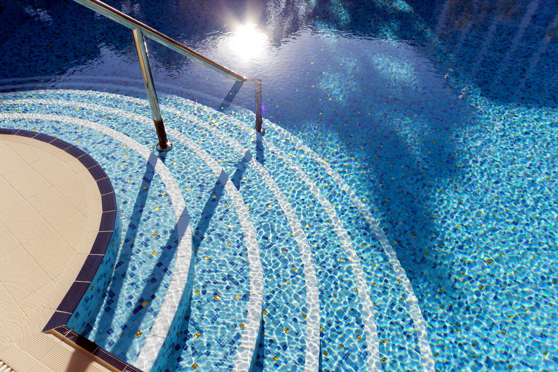 Glass Pool Tiles from Trend.