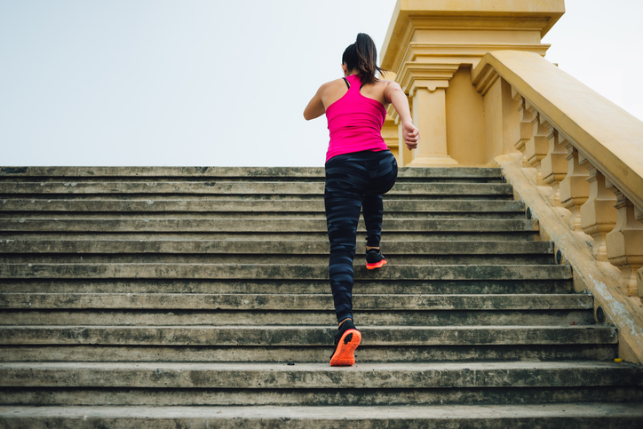 Running Stairs, fat burning workout