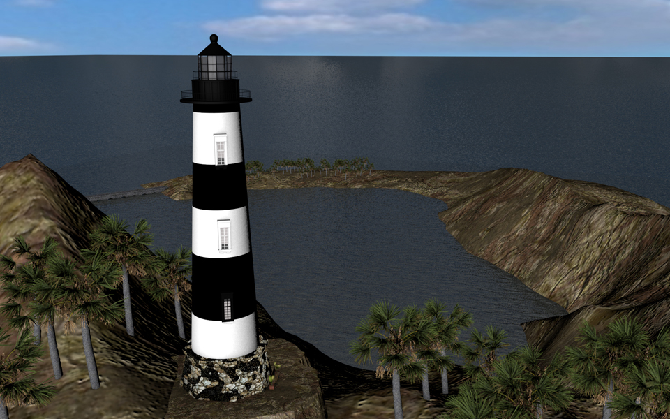 Lighthouse environment made in Cinema 4D