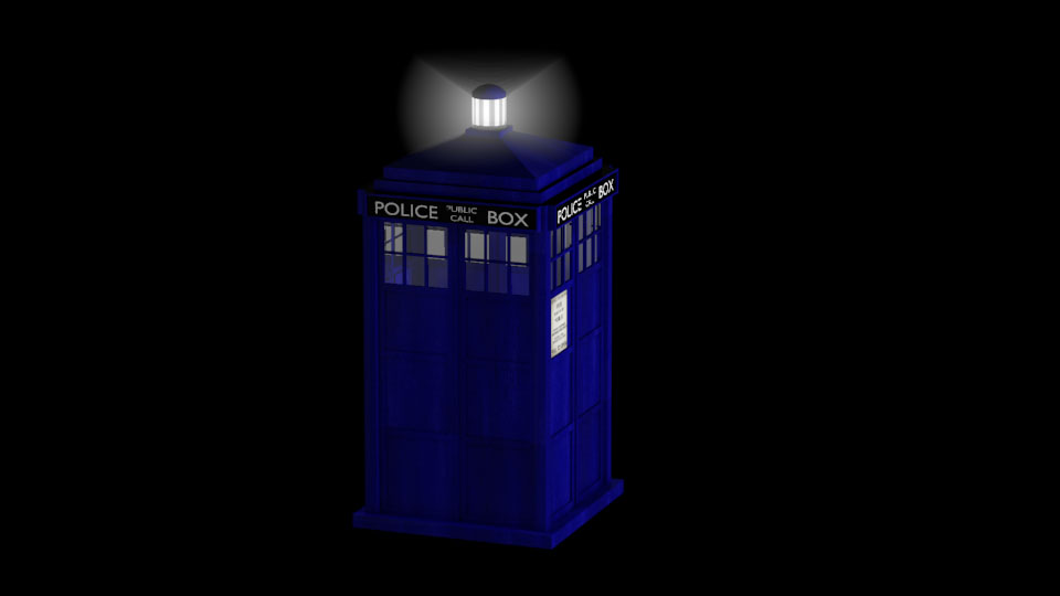 Tardis exterior made in Cinema 4D