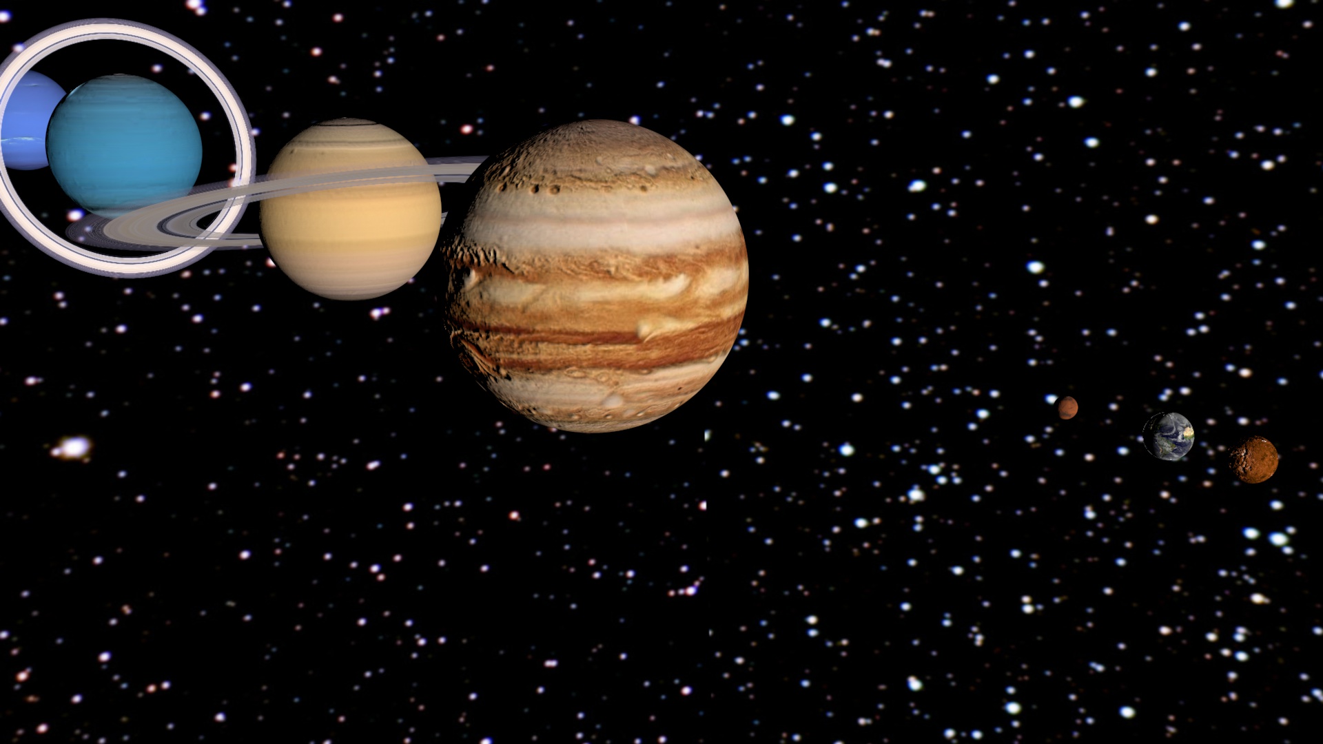 Solar System made in Cinema 4D