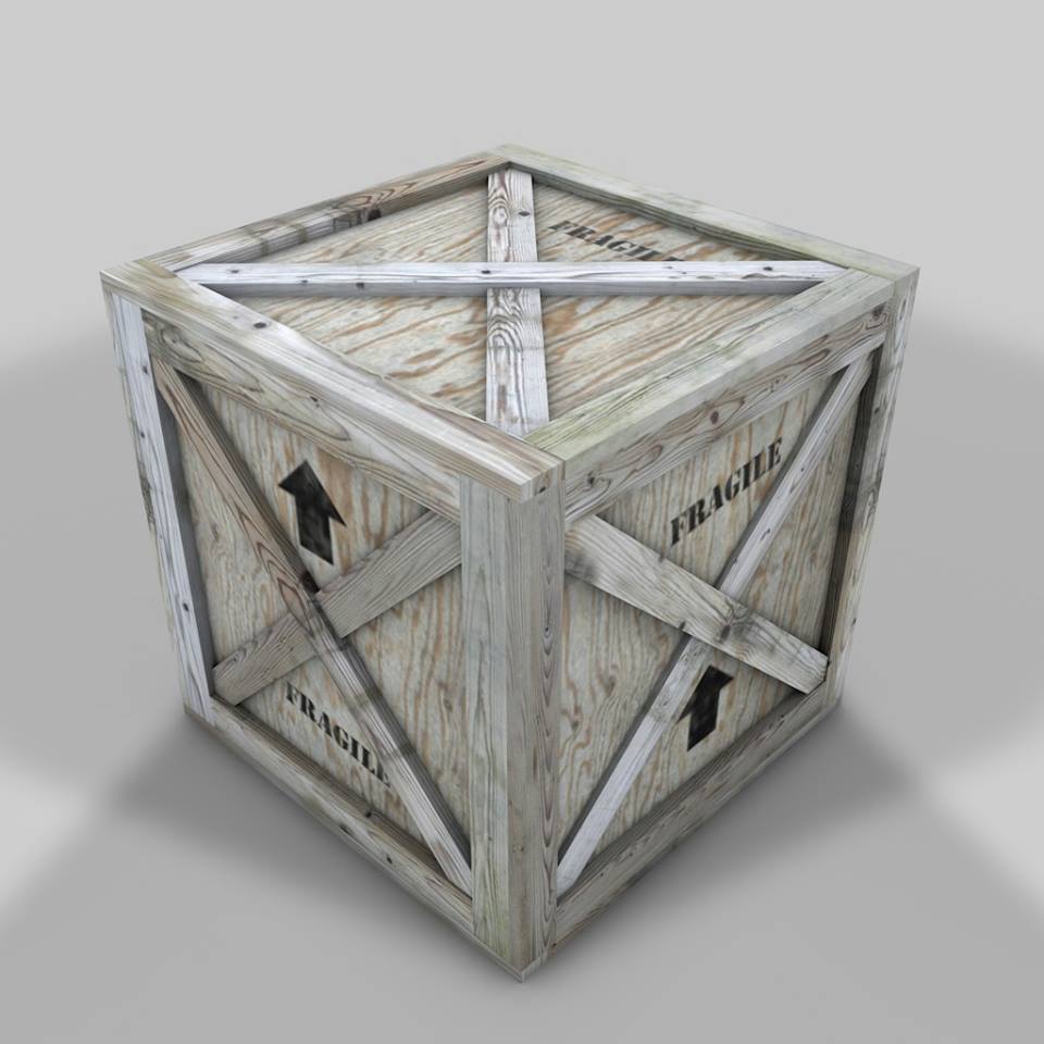 Crate made in Cinema 4D