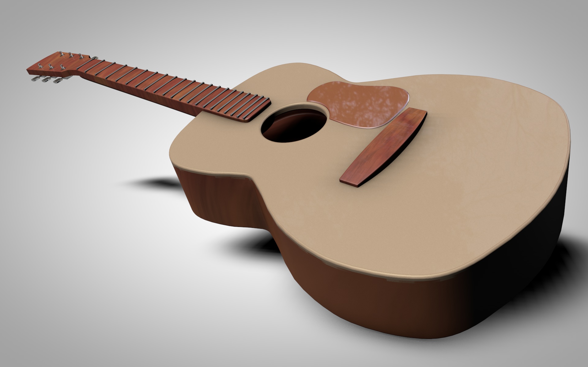 Guitar made in Cinema 4D