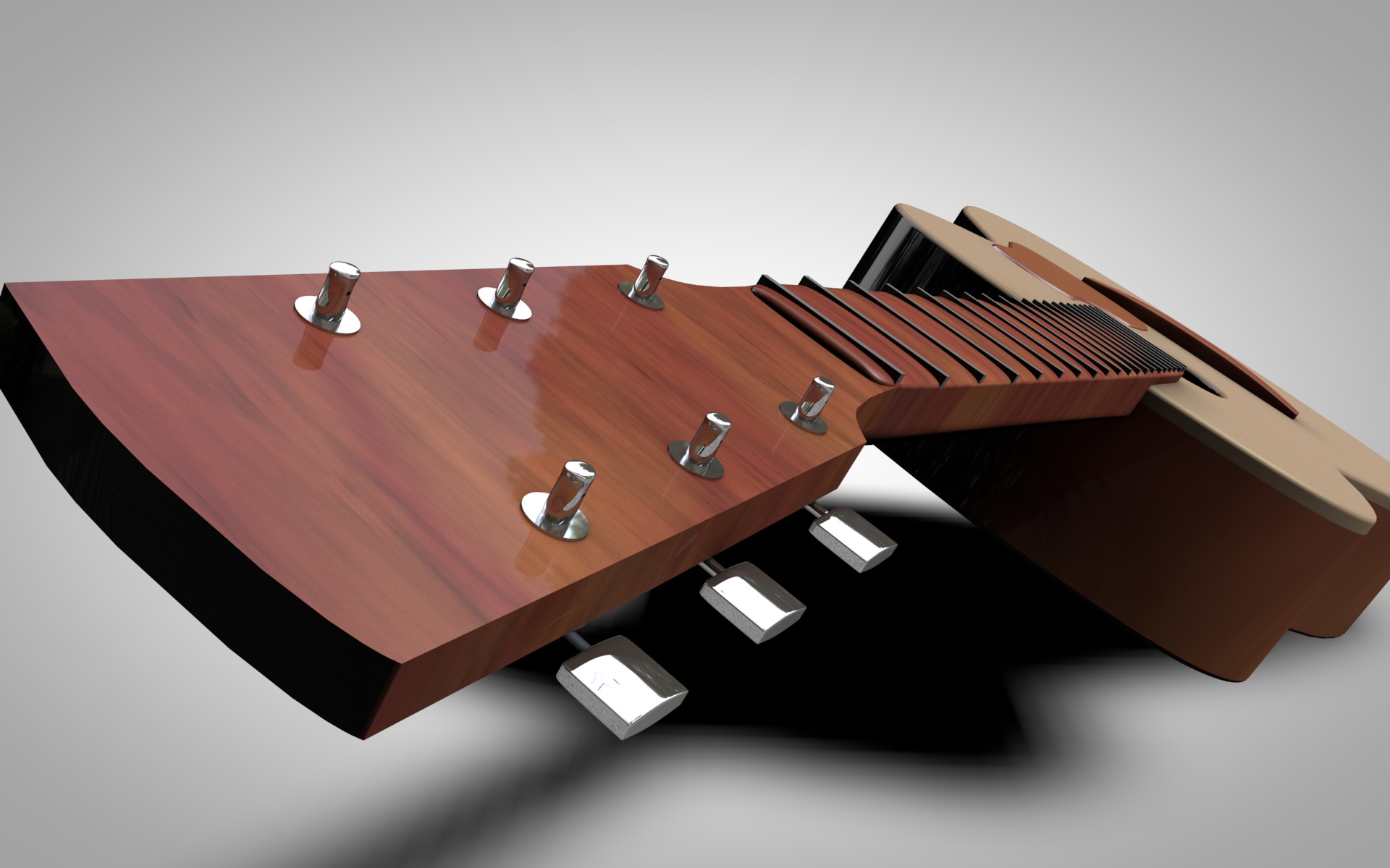 Guitar made in Cinema 4D