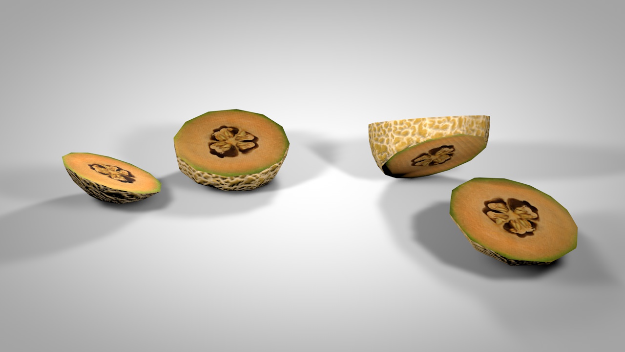 Cantaloupe made in Cinema 4D for Fruit-Slinger App