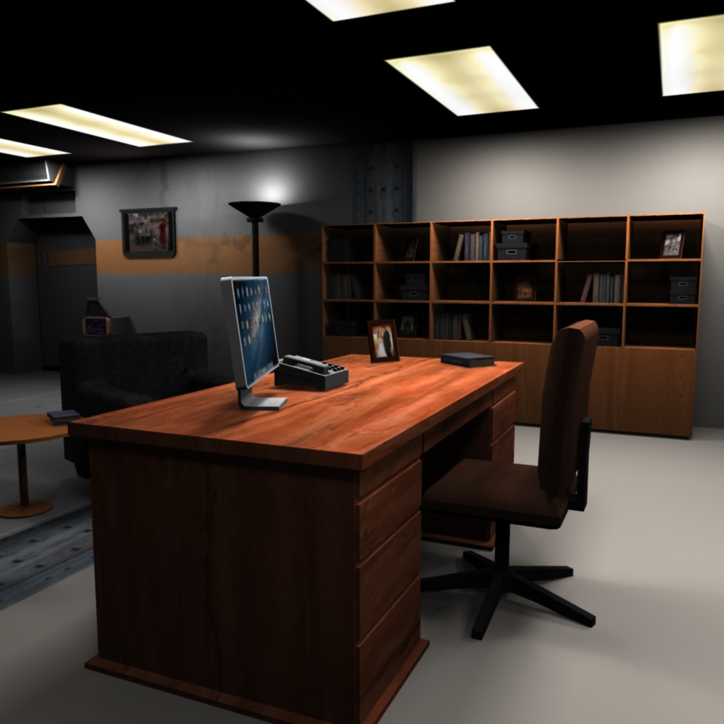 Shot 3 of Space Office environment made in Maya