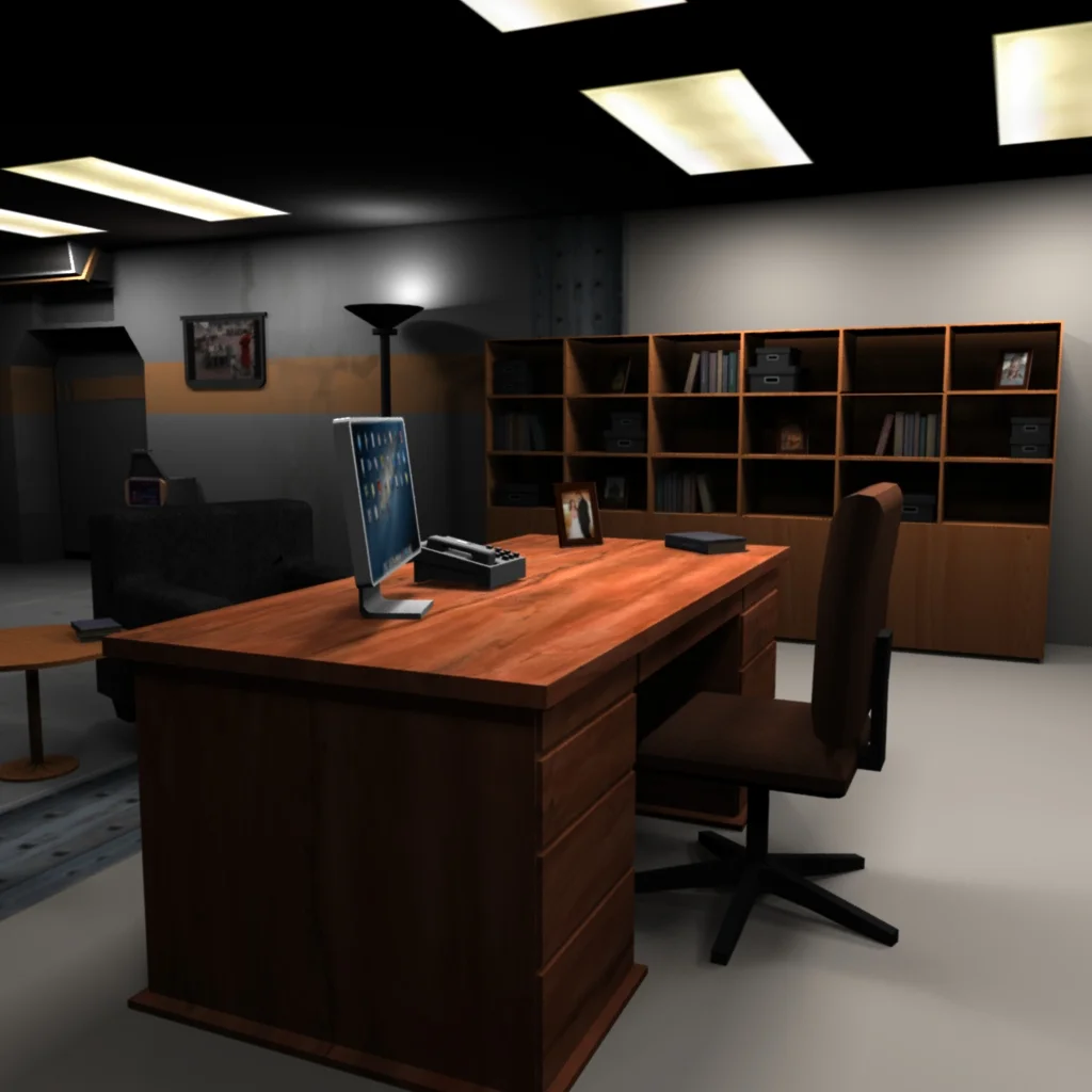 Shot 3 of Space Office environment made in Maya