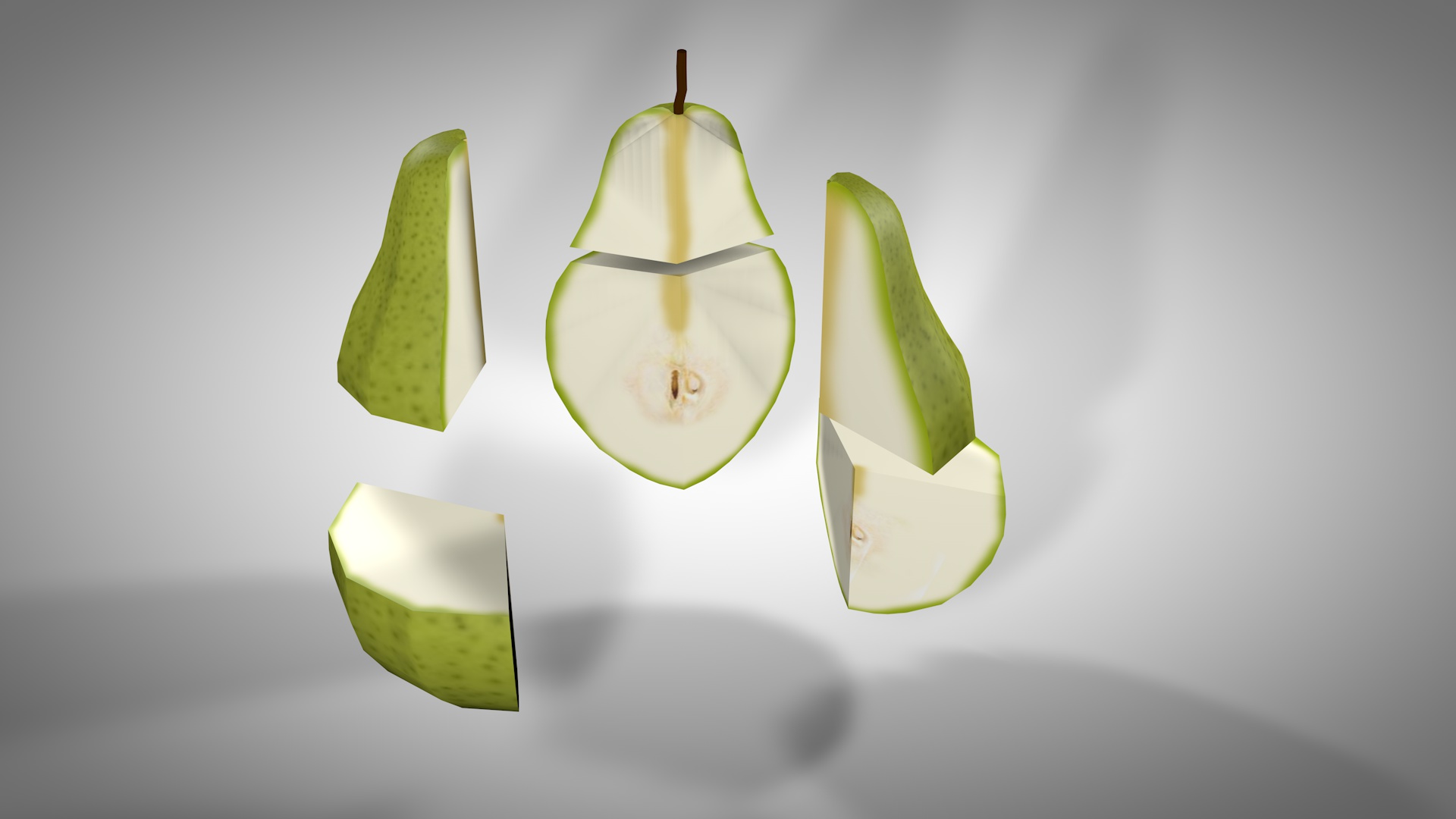 Pear made in Cinema 4D for Fruit-Slinger App