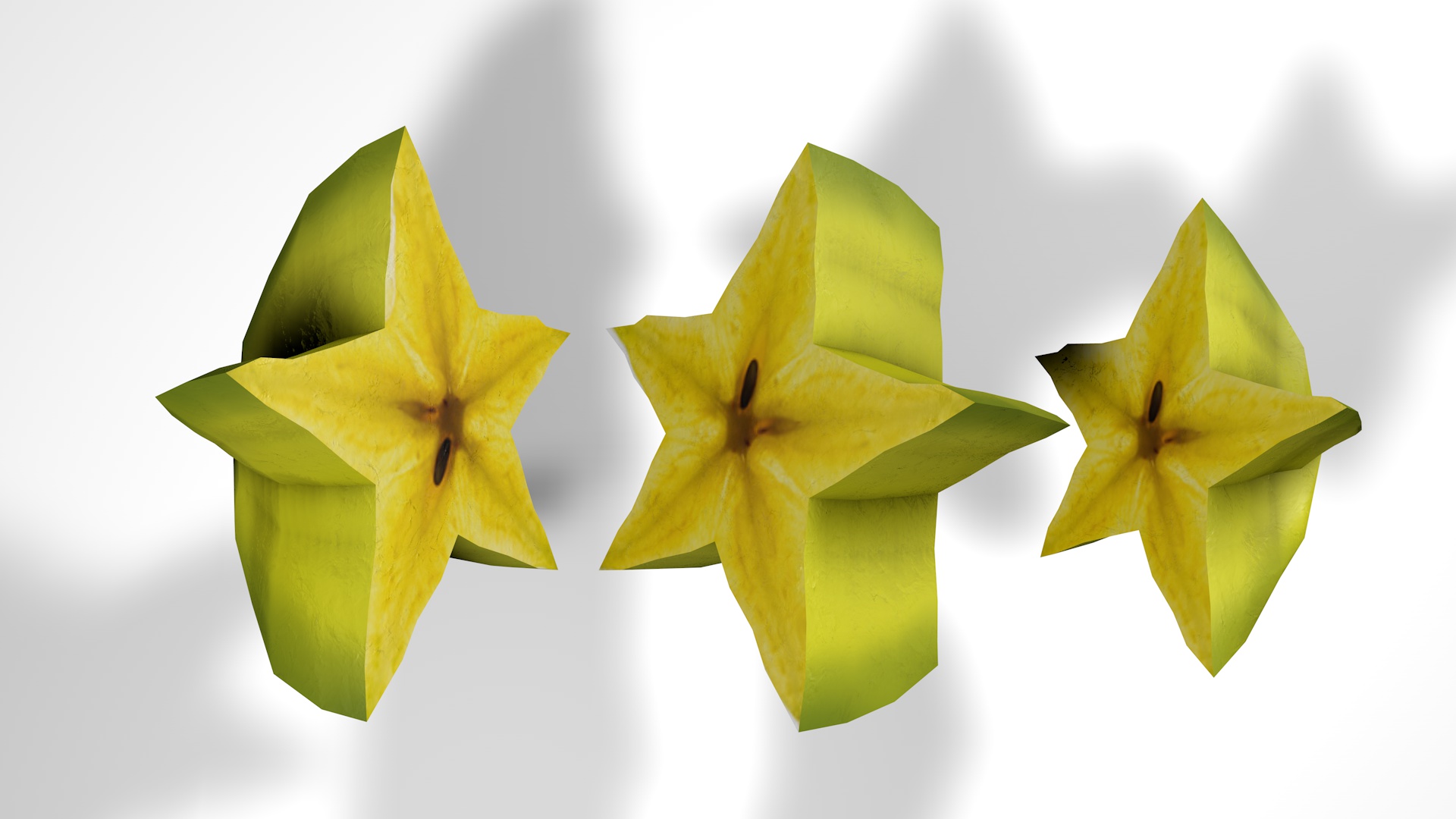 Starfruit made in Cinema 4D for Fruit-Slinger App