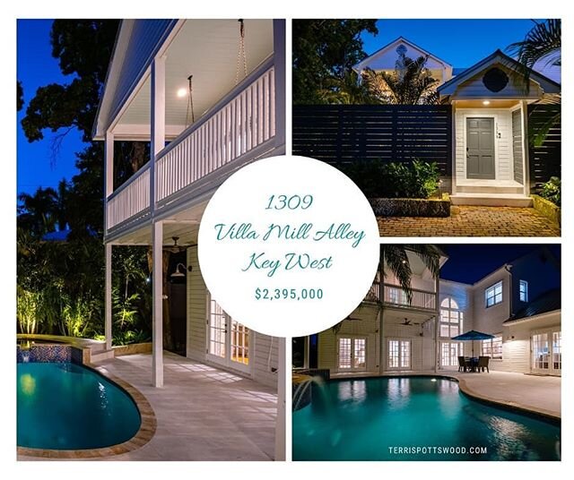 1309 Villa Mill Alley, #KeyWest &middot;

Newly renovated 5BR/4BA is a tropical #oasis on an #exclusive lane in #OldTown! 3,460sf, tastefully updated throughout up &amp; down master suites, new kitchen, den w/separate entrance, heated lagoon pool, pr