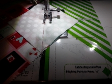 BONUS FUN TIME! Before you cut away the corner of the square run a second row of stitches 1/4" away from the first diagonal. 