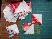 The XOXO Quilt needs 36 blocks, so you will create 72 bonus Half Square Triangles!