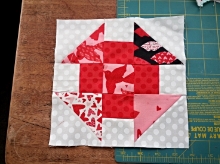 Stitched together: the 72 leftover corners from your XOXO quilt are enough HST to make 18 Churn dash blocks! (You'll need to use additional fabric for your center squares and side units.) What are some blocks that you like to make with HSTs? (comment below if you'd like to share your ideas) Thanks for reading! - Carol
