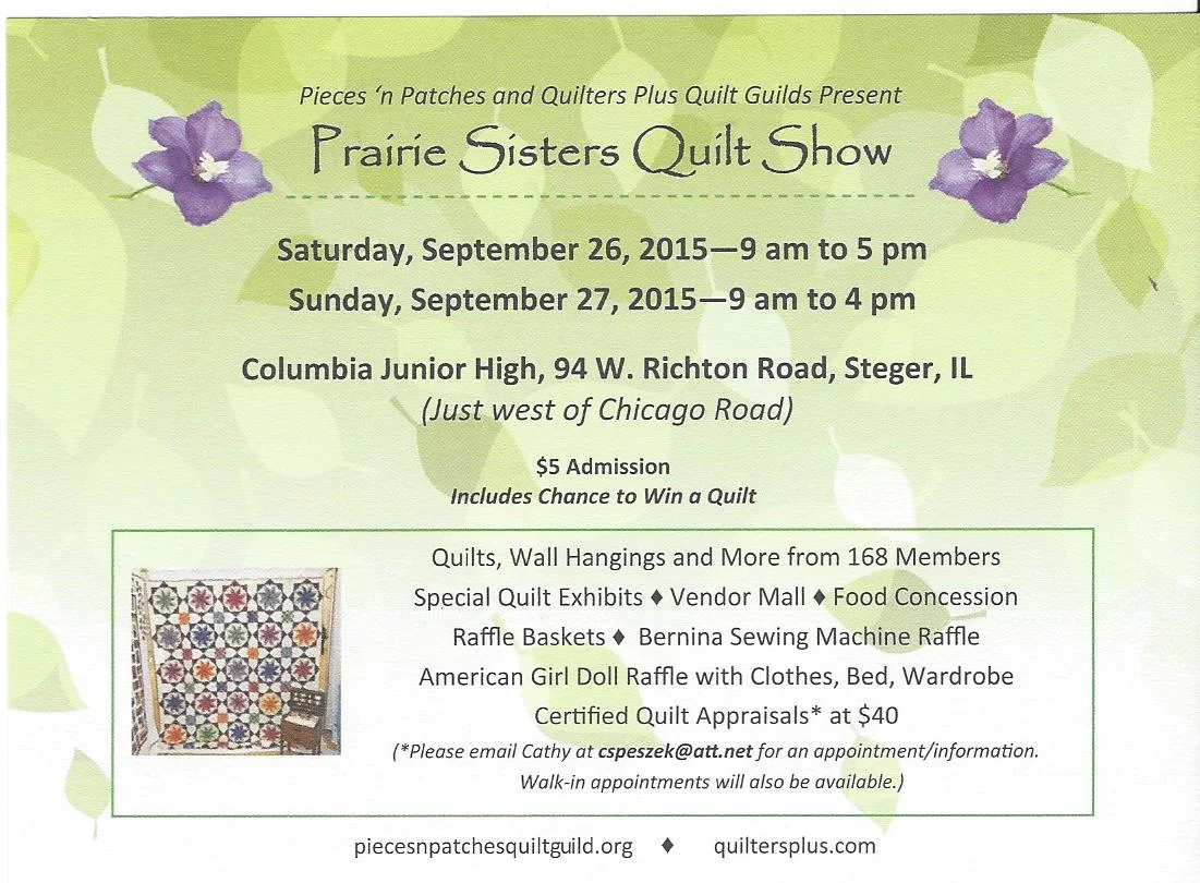 Road Event:  Prairie Sisters Quilt Show
