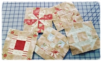 Wendy came by the shop this week and shared her shuffle blocks. Her fabrics are from the Country Orchard collection by Blackbird Designs for Moda. Thank you for sharing Wendy!