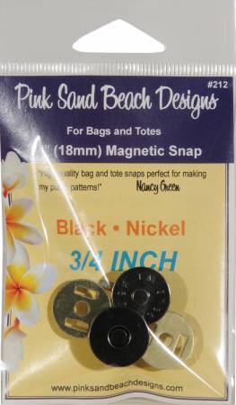 Pink Sand Beach Designs Magnetic Purse Snap - Black Nickel 3/4
