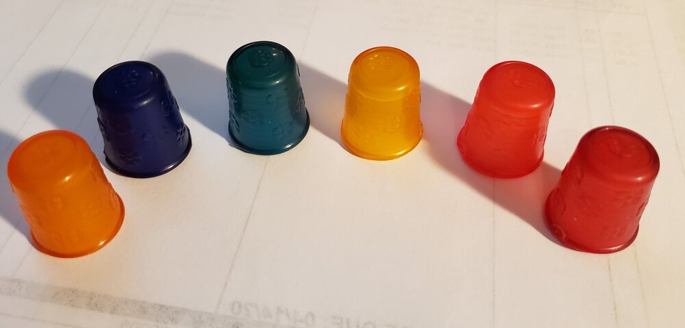 Rubber Thimble Assorted Colors and Sizes